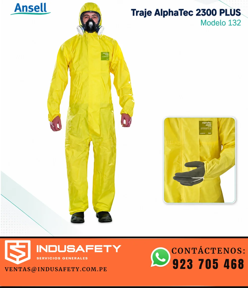 raje AlphaTec 2300 PLUS Modelo 132 Ansell de protección química
