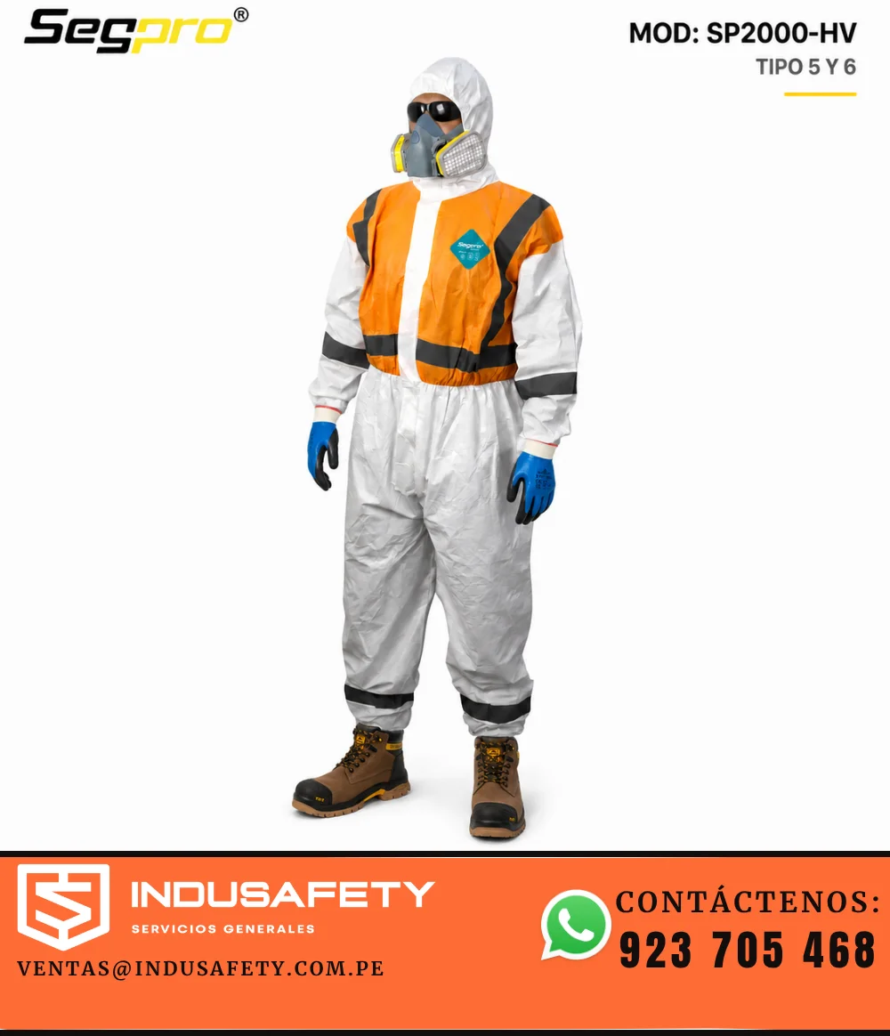 Traje descartable con cinta reflectiva Segpro SP2000-HV Tipo 5 y 6