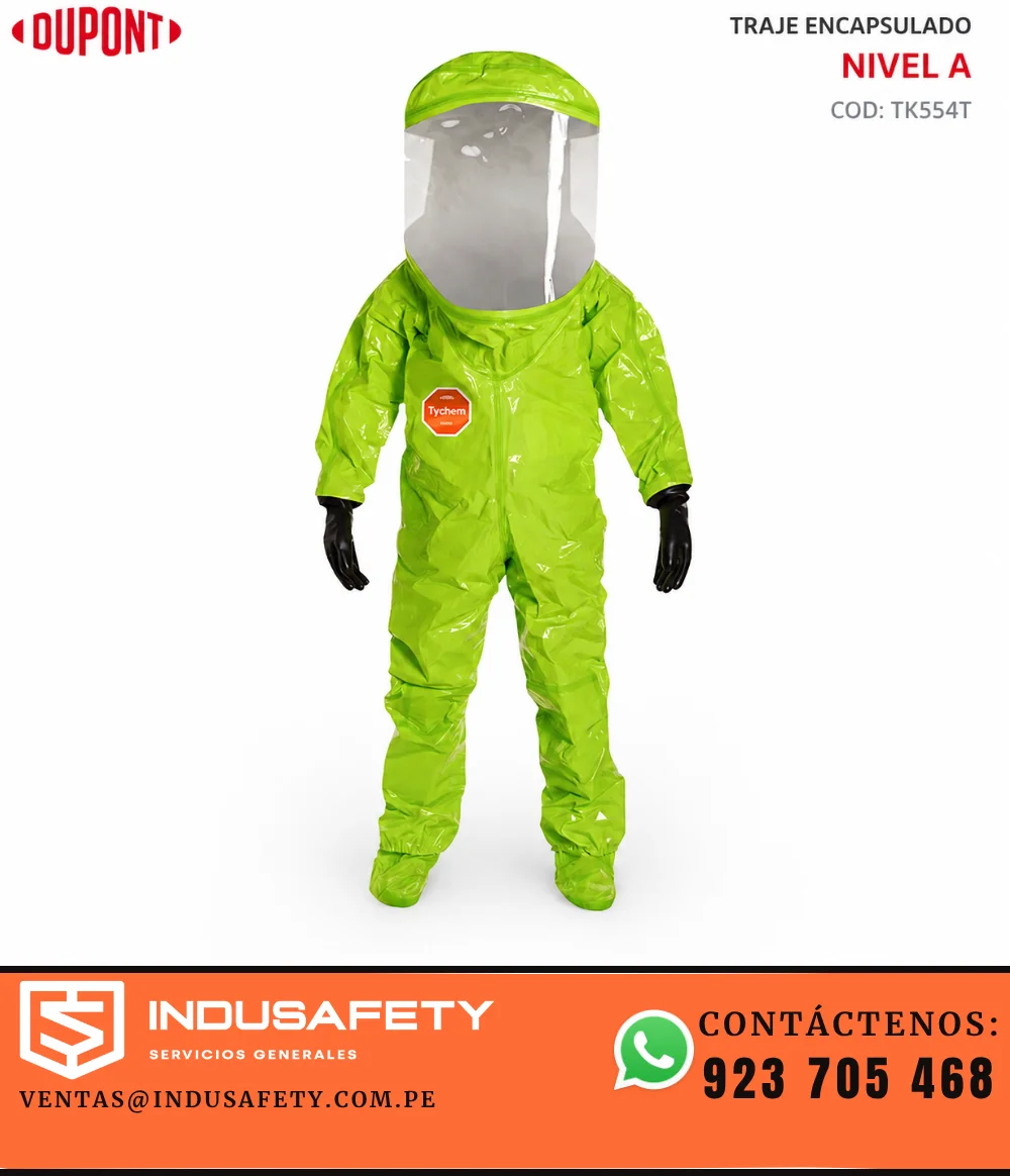 Traje encapsulado Nivel A DuPont Tychem 10000 TK554T