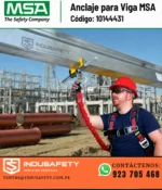Trabajador utilizando un anclaje para viga MSA Workman FP Stryder 10144431