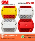 Tachas reflectivas 3M RPM 290 en colores amarillo, blanco y rojo