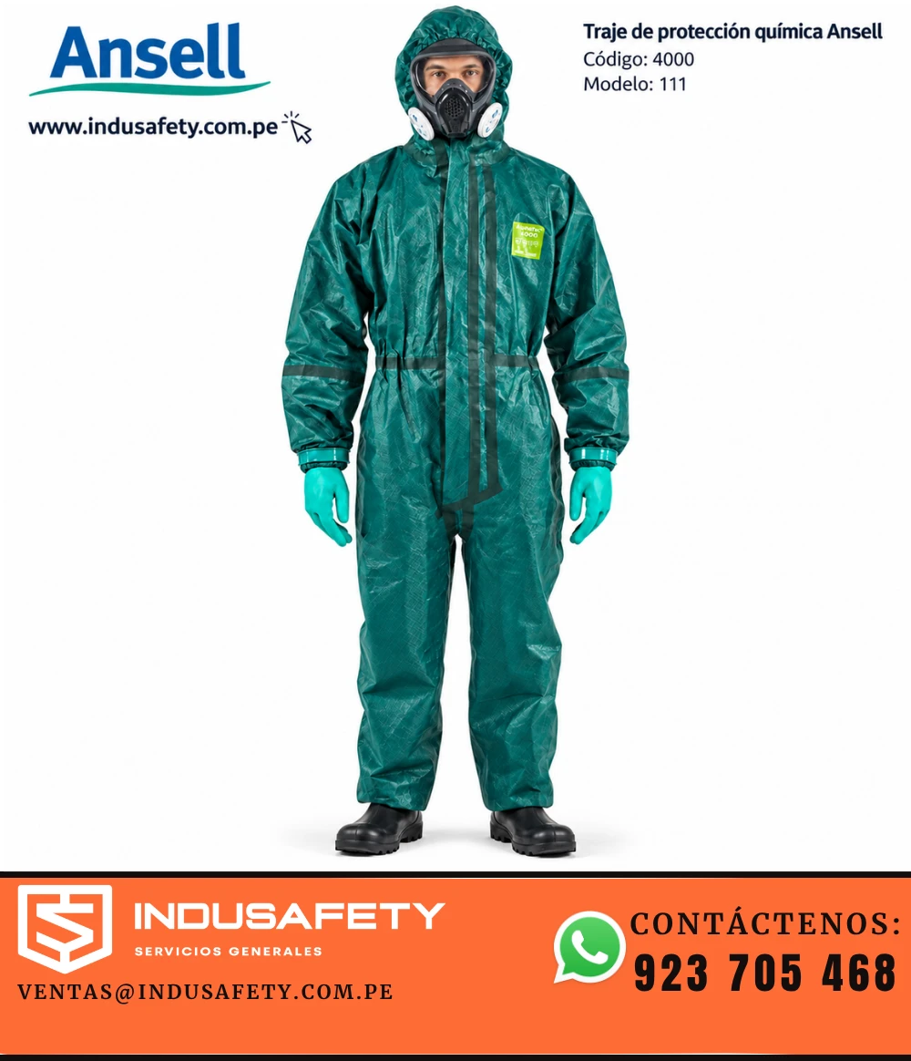 Traje de protección química Ansell AlphaTec 4000 Modelo 111