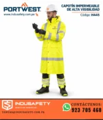 Capotín impermeable de alta visibilidad Portwest H445 en Lima, Perú