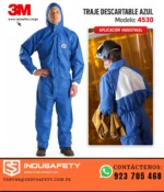 Traje descartable 3M 4530 azul Tipo 5/6 para protección industrial