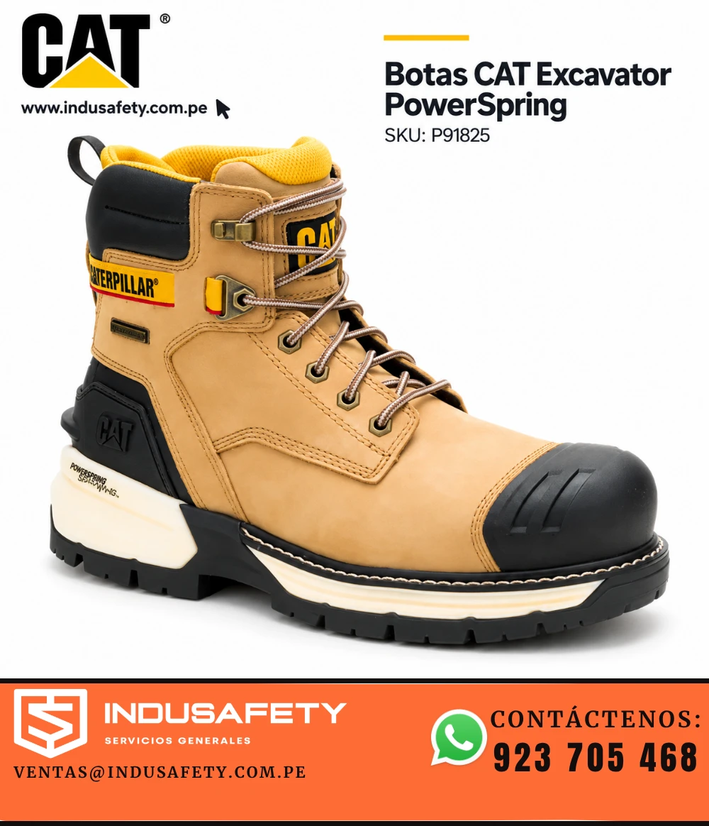 Botas CAT Excavator PowerSpring P91825 impermeables