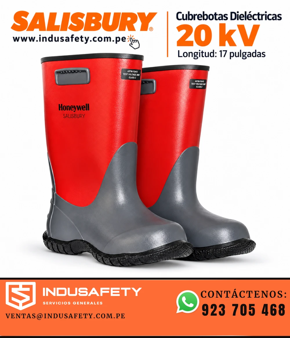 Cubrebotas dieléctricas Salisbury de 20 kV y 17 pulgadas en color rojo y gris