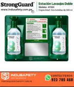 Estación lavaojos doble AY501 StrongGuard con 2 botellas de 500 ml