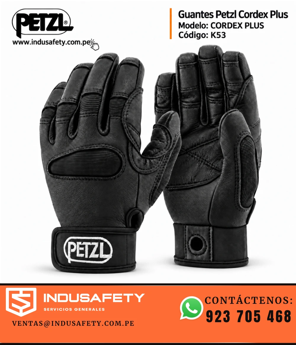 Guantes Petzl Cordex Plus K53 para asegurar y rapelar