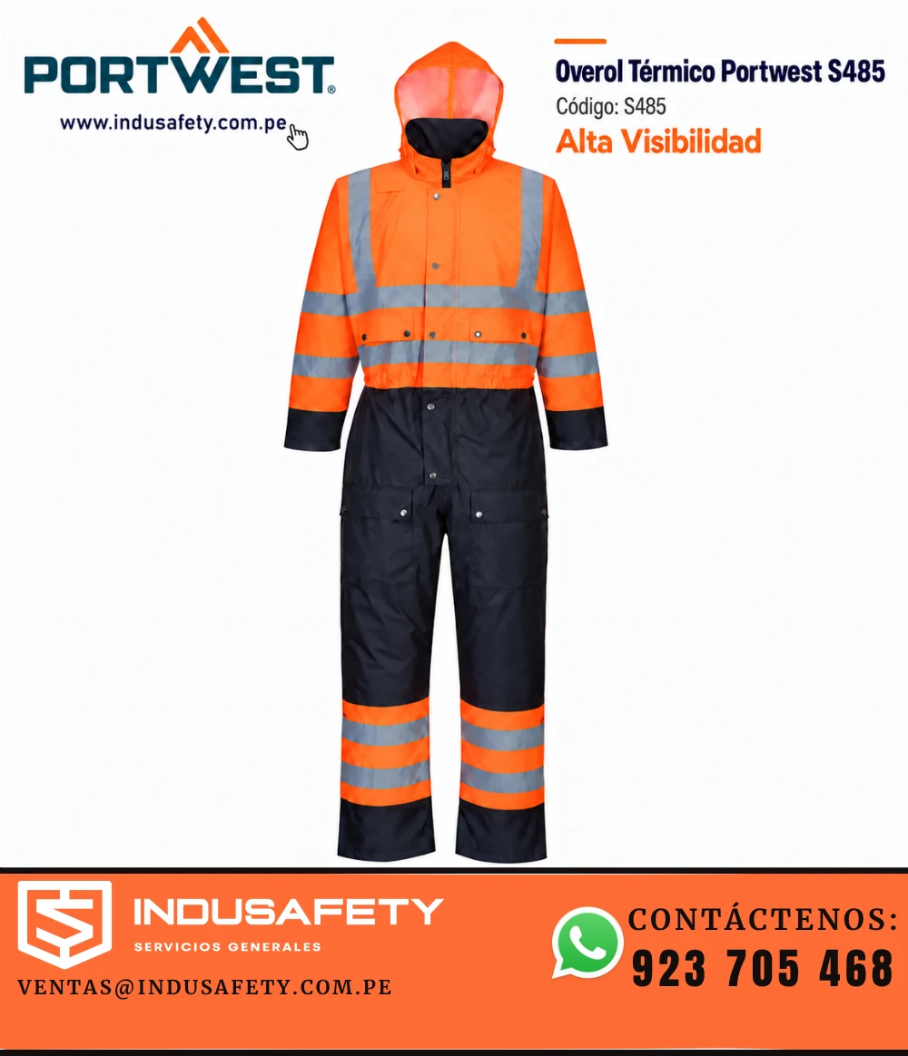 Overol térmico Portwest S485 de alta visibilidad e impermeable