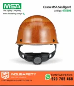 Casco MSA Skullgard 475395 vista posterior con suspensión Fas-Trac III