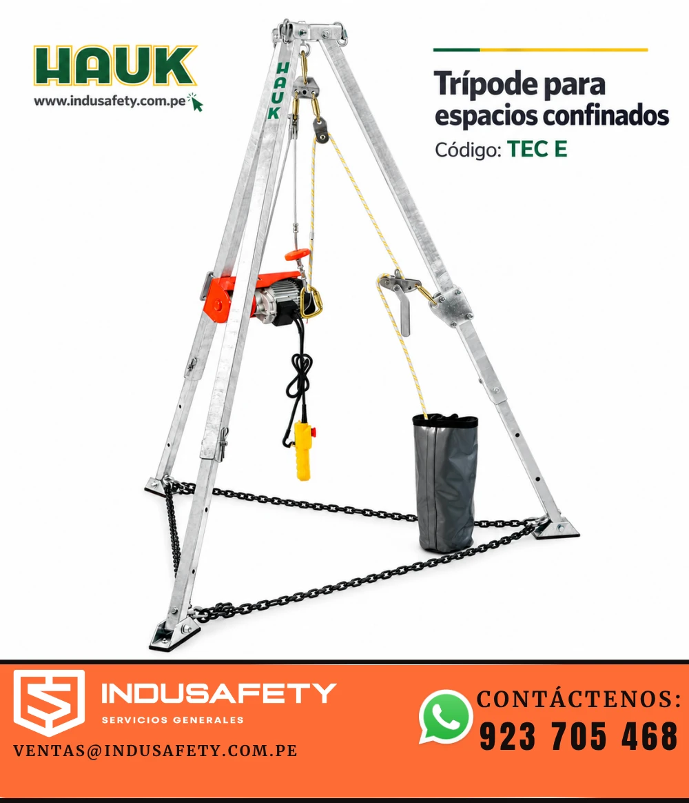 Venta de trípode para espacios confinados Hauk TEC E en Lima Perú